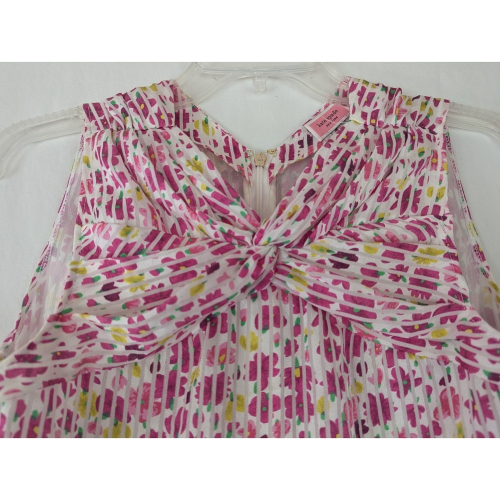 Kate Spade Womens XS Blouse Lesssleve Floral Top Blouse Shirt Multicolor